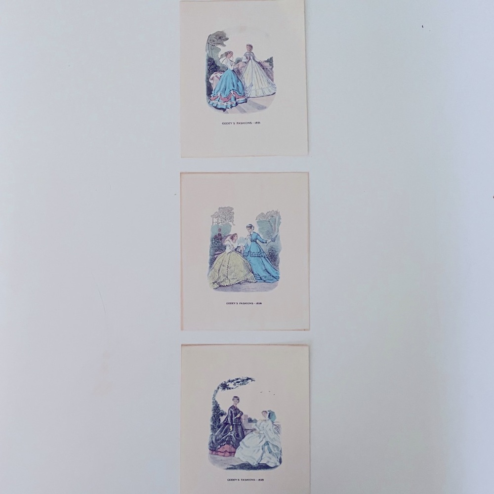 Godey’s Fashion Prints 1850’s